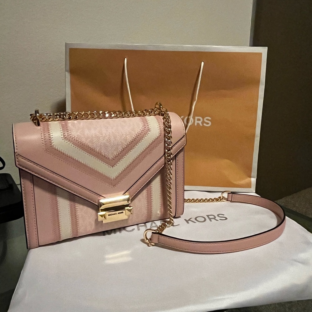 Michael Kors Blush and Gold Crossbody Bag
